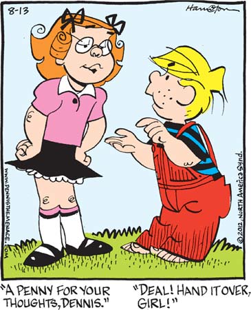 Has this strip been reformatted as Dennis the Sassy Gay Friend?" 