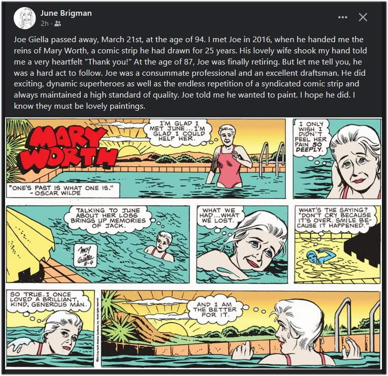 Metapost: Joe Giella, 1928-2023 (plus COTW) â€“ The Comics Curmudgeon